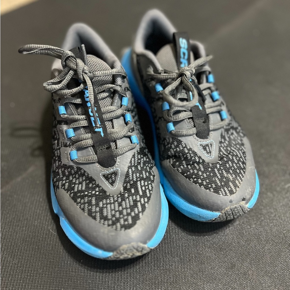 Under Armour Black and Blue Kids Sneakers
